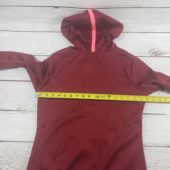 FOX womens maroon pink hooded sweater hoodie xs - Picture 6 of 8